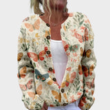 Anaïs - Fall Floral Knit Cardigan