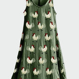 Élodie - Rooster Print Dress