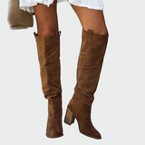 Noémie - Chocolate Suede Ankle Boots