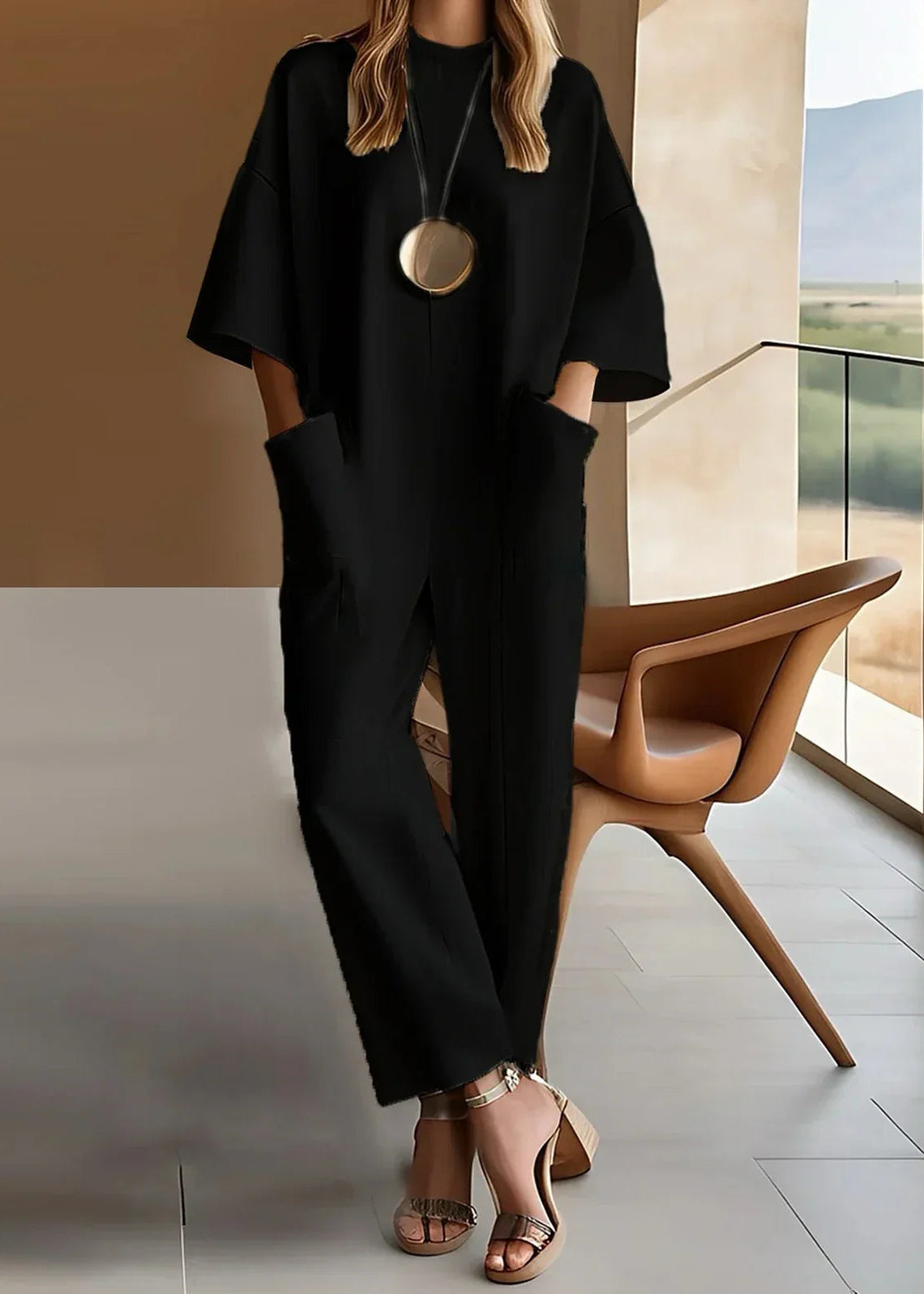 Emmy™ | Elegant Short-Sleeve Jumpsuit