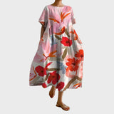 Anaïs - Elegant Floral Midi Dress