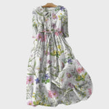 Élodie - Elegant Floral Maxi Dress
