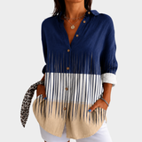 Blathnaid - Coastal Breeze Bold Statement Blouse