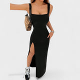 Sarah - Elegant Long Split Dress