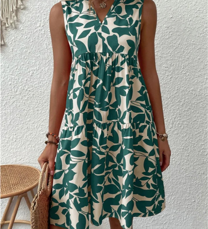 Gormfhlaith - Graceful Floral Gown - Charlotte & Willow, front