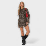 Clémence - Leopard Print Knit Dress