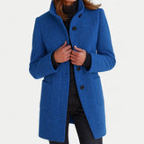 Arvey - Elegant mid-length wool coat with high collar