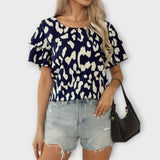 Amélie - Leopard Print Neckline Top