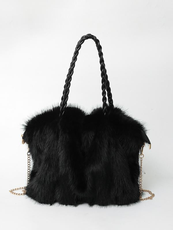 Ailany | Versatile Plush Velvet Shoulder Tote Bag