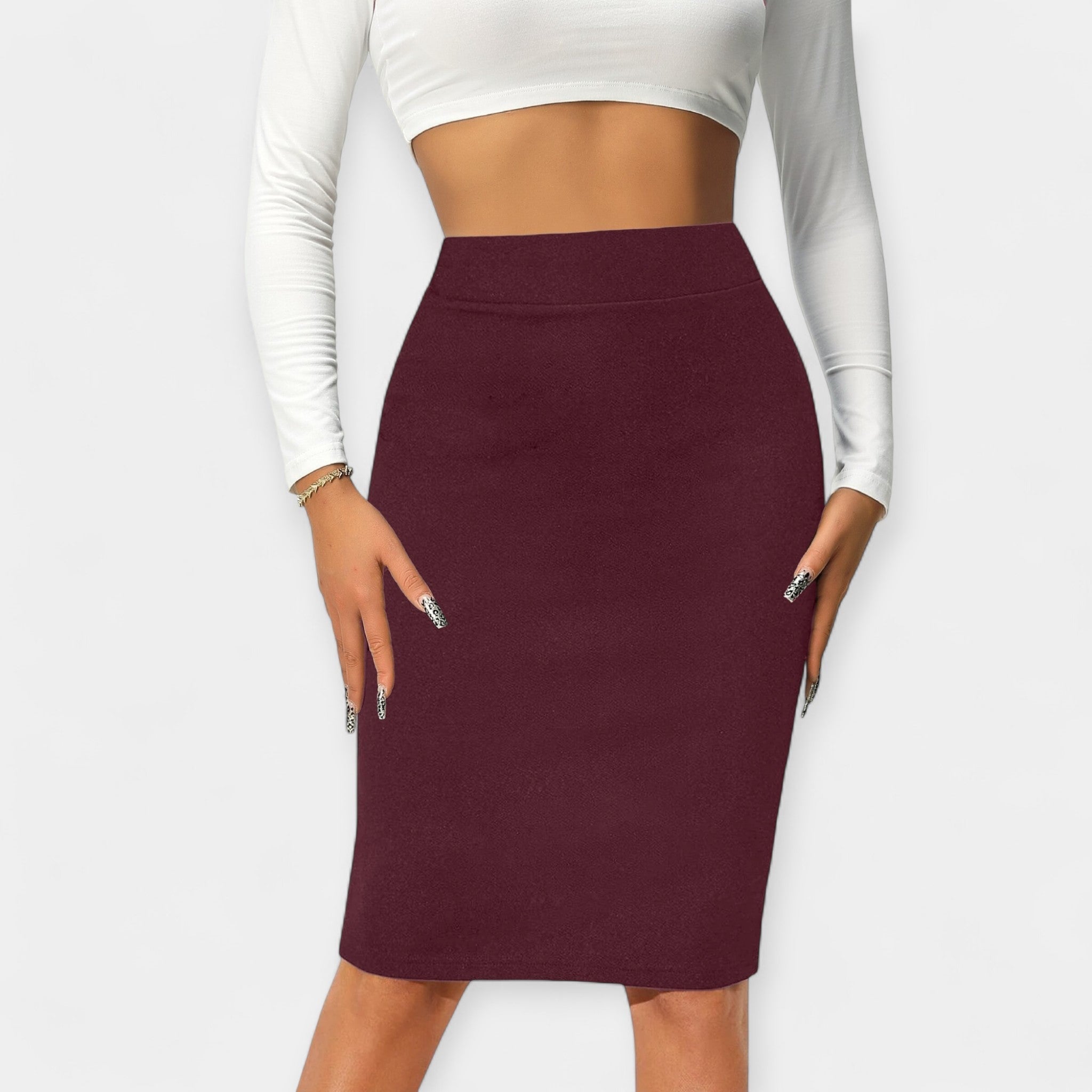 Muireann - Chic High-Waisted Skirt - Charlotte & Willow, product photo 8