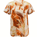 Mildred™ Marble Print Short Sleeve Shirt