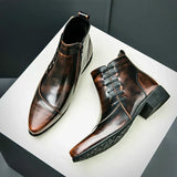 Justine - Chic Leather Ankle Boots