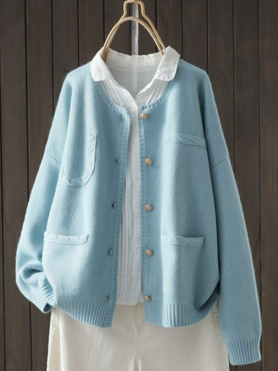 Élodie - Cardigan Élégant Rose