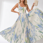 Sinead Pleated Midi Dress - Charlotte & Willow, front view
