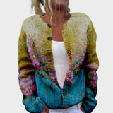Justine - Chic Floral Knit Cardigan