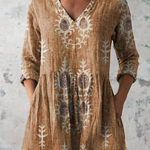 Roisin V Neck Long Blouse - Charlotte & Willow, detail
