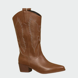 Charlotte - Embroidered Western-Style Boots
