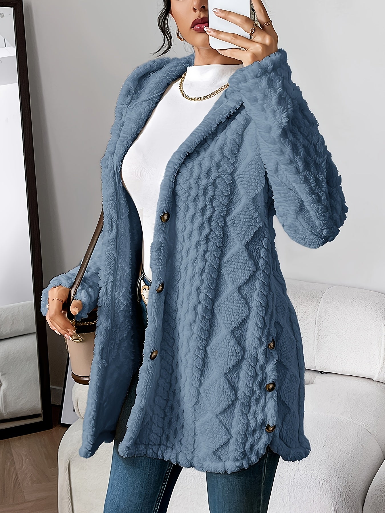 Anaïs - Manteau Capuche Peluche