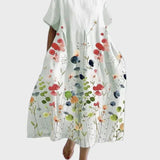 Inès - Floral Watercolor Dress