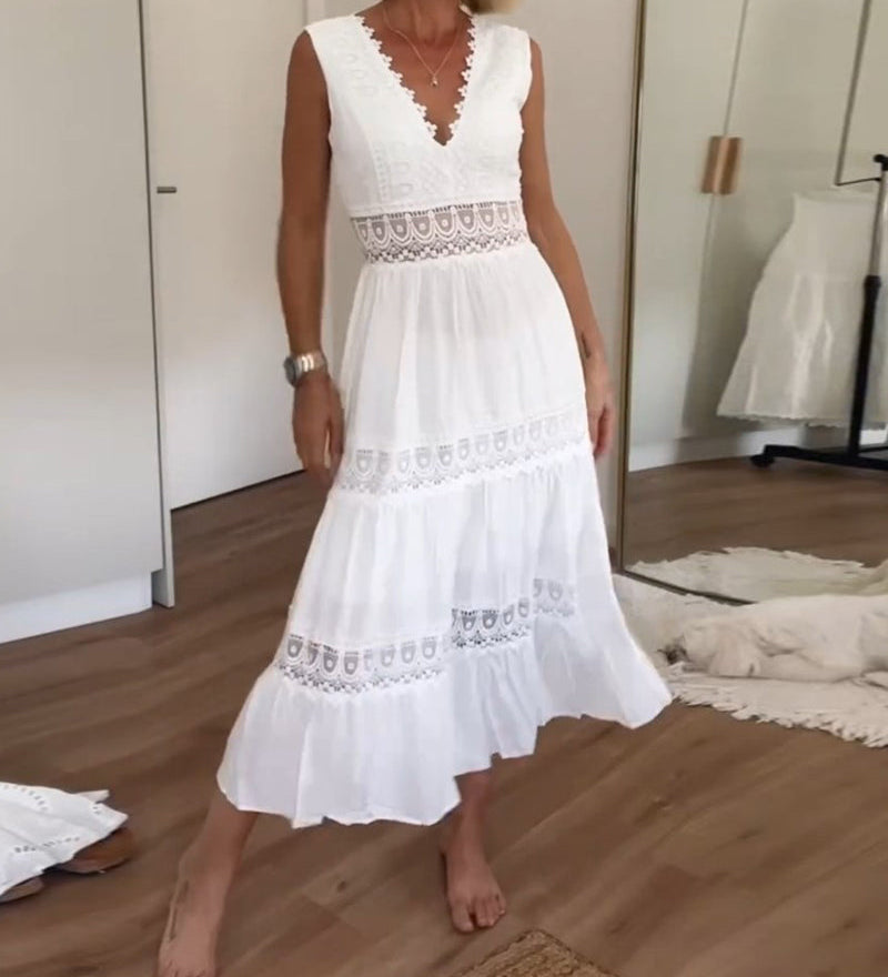 Aobhnait - Elegant Long Gown - Charlotte & Willow, front