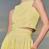 Larissa™ Embroidered Top & High-Waist Maxi Skirt Set