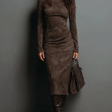 Kiana | Suede Midi Dress