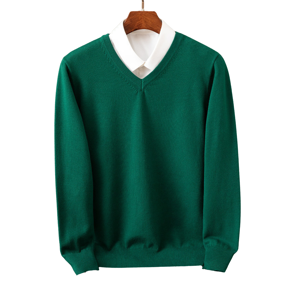 Éanna Chic V Neck Sweater - Charlotte & Willow, detail