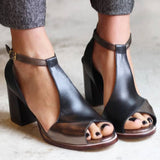 Charlotte - Colorful Patchwork Heeled Sandals