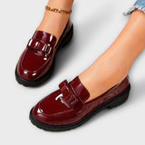 Romane - Bow-Embellished Patent Leather Loafers