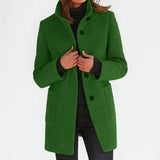 Arvey - Elegant mid-length wool coat with high collar