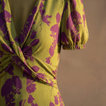 Brighid Botanical Print Dress - Charlotte & Willow, detail