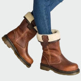 Inès - Brown Leather Ankle Boots