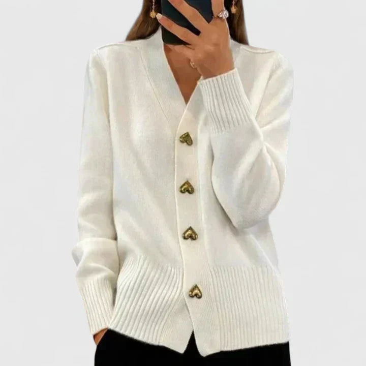 Maeve - Chic Heart-Embellished Coat - Charlotte & Willow, product photo 7