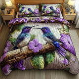 3-Piece Padded Bed Set - Bird Sanctuary Design