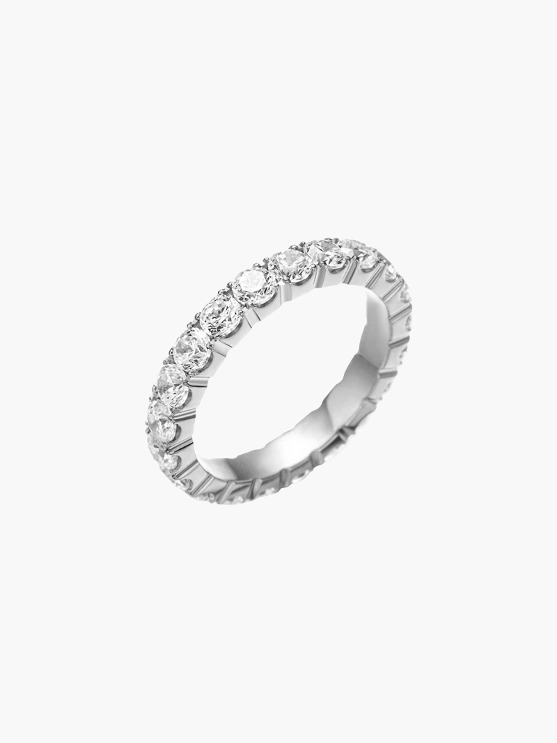 Justine - Bague Diamants Acier
