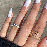 Justine - Steel Diamond Ring