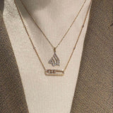 Céline - Diamond Pendant Necklace for Mobile Devices