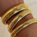 Anaïs - Gold Striped Bracelet