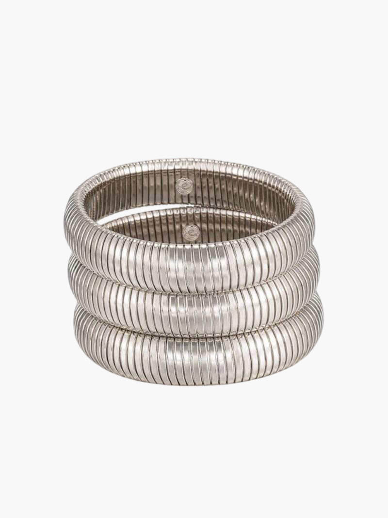 Anaïs - Bracelet Strié Or