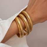 Anaïs - Gold Striped Bracelet