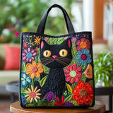 Bolso de Hombro de Gato Negro Acolchado