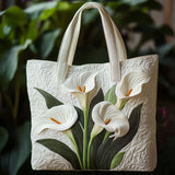 Bolso de Concha Acolchado Hecho a Mano Blanco
