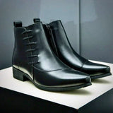 Justine - Chic Leather Ankle Boots