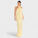 Gaëlle - Satin Halter Neck Dress