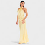 Gaëlle - Satin Halter Neck Dress