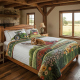 3-Piece Happy Farm Quilted Bedding Set