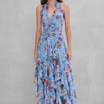 Orlaith Halter Neck Long Dress - Charlotte & Willow, detail