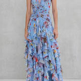 Orlaith Halter Neck Long Dress - Charlotte & Willow, front view
