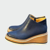 Anaïs - Camel Ankle Boots with Platform Heel