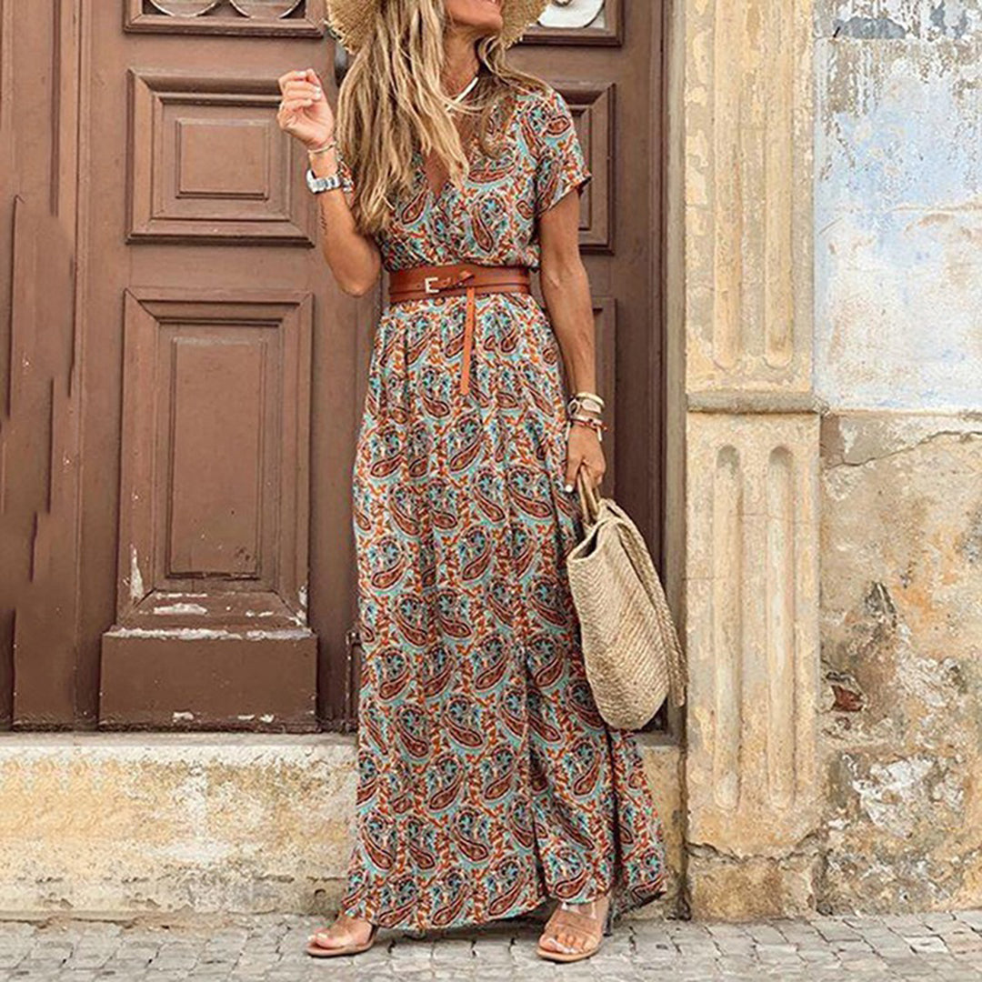 Anaïs - Stretchy Maxi Dress - Charlotte & Willow, detail